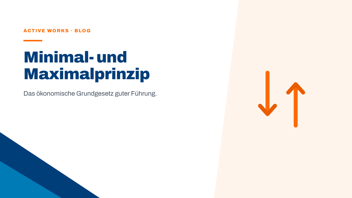 Minimalprinzip und Maximalprinzip: das ökonomische Grundgesetz guter Führung